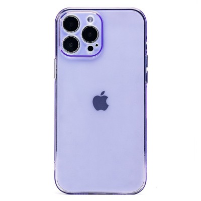 Чехол-накладка для Apple iPhone 13 Pro Max (прозрачный/фиолетовый) - SC344