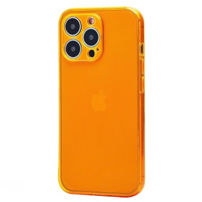 Чехол-накладка для Apple iPhone 13 Pro (прозрачный/оранжевый) - SC344