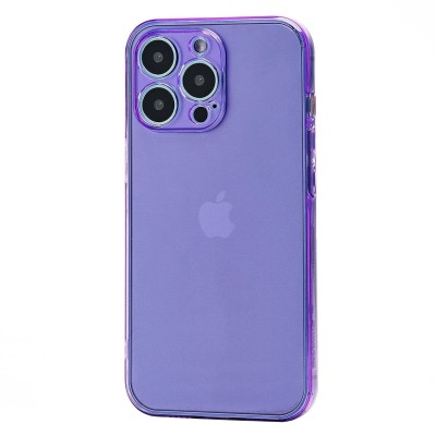 Чехол-накладка для Apple iPhone 13 Pro (прозрачный/фиолетовый) - SC344