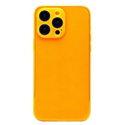 Чехол-накладка для Apple iPhone 14 Pro Max (прозрачный/оранжевый) - SC344