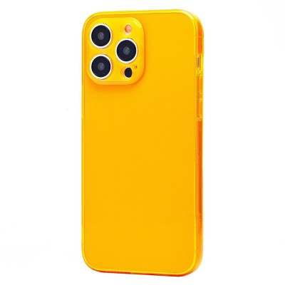 Чехол-накладка для Apple iPhone 14 Pro Max (прозрачный/оранжевый) - SC344