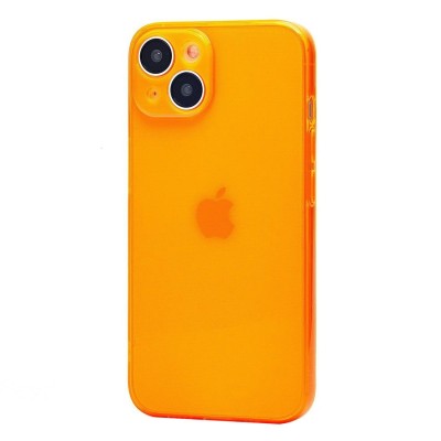Чехол-накладка для Apple iPhone 14 (прозрачный/оранжевый) - SC344