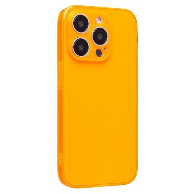 Чехол-накладка для Apple iPhone 15 Pro (прозрачный/оранжевый) - SC344