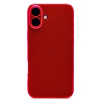 Чехол-накладка для Apple iPhone 16 Plus (прозрачный/розовый) - SC344