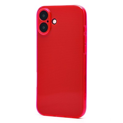 Чехол-накладка для Apple iPhone 16 Plus (прозрачный/розовый) - SC344