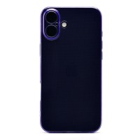 Чехол-накладка для Apple iPhone 16 Plus (прозрачный/фиолетовый) - SC344