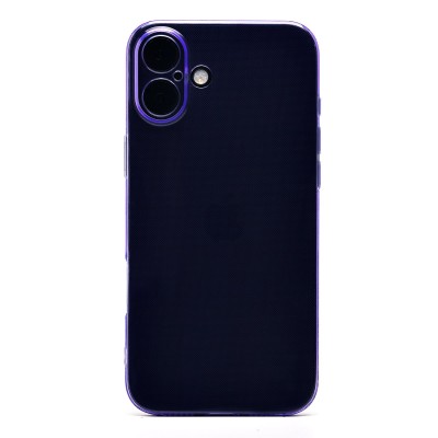 Чехол-накладка для Apple iPhone 16 Plus (прозрачный/фиолетовый) - SC344