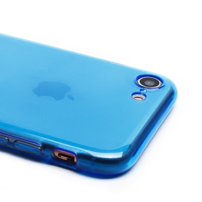 Чехол-накладка для Apple iPhone SE 2022 (прозрачный/синий) - SC344 Чехол-накладка для Apple iPhone SE 2022 (прозрачный/синий) - SC344
