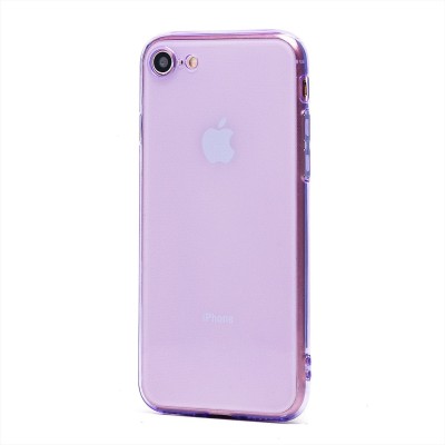 Чехол-накладка для Apple iPhone SE 2022 (прозрачный/фиолетовый) - SC344 Чехол-накладка для Apple iPhone SE 2022 (прозрачный/фиолетовый) - SC344