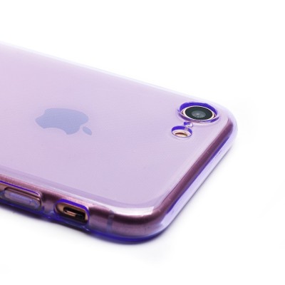 Чехол-накладка для Apple iPhone SE 2022 (прозрачный/фиолетовый) - SC344 Чехол-накладка для Apple iPhone SE 2022 (прозрачный/фиолетовый) - SC344