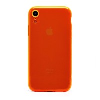 Чехол-накладка для Apple iPhone XR (прозрачный/оранжевый) - SC344