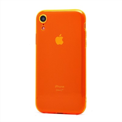 Чехол-накладка для Apple iPhone XR (прозрачный/оранжевый) - SC344