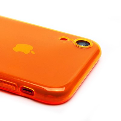 Чехол-накладка для Apple iPhone XR (прозрачный/оранжевый) - SC344