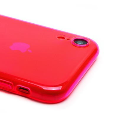 Чехол-накладка для Apple iPhone XR (прозрачный/розовый) - SC344