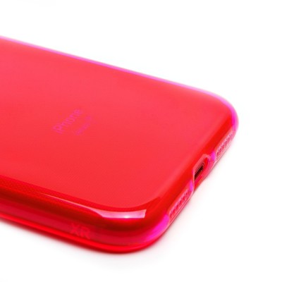 Чехол-накладка для Apple iPhone XR (прозрачный/розовый) - SC344