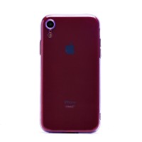 Чехол-накладка для Apple iPhone XR (прозрачный/фиолетовый) - SC344