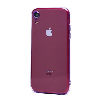 Чехол-накладка для Apple iPhone XR (прозрачный/фиолетовый) - SC344