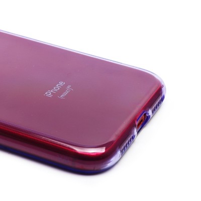 Чехол-накладка для Apple iPhone XR (прозрачный/фиолетовый) - SC344