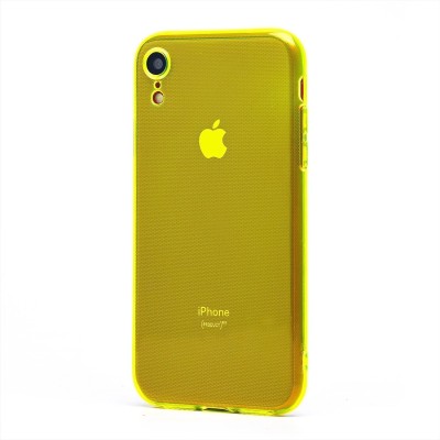 Чехол-накладка для Apple iPhone XR (прозрачный/желтый) - SC344