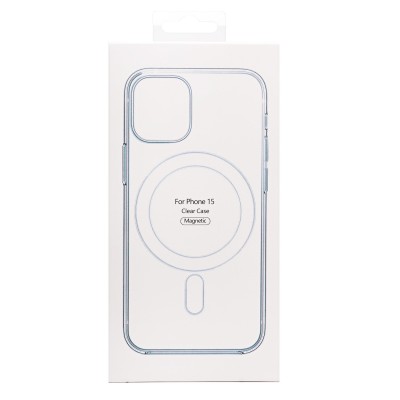Чехол-накладка для Apple iPhone 15 (прозрачный) - SM006 SafeMag