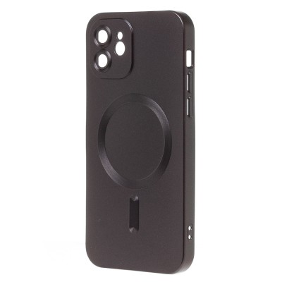 Чехол-накладка для Apple iPhone 12 (черный) - SM020 Matte SafeMag