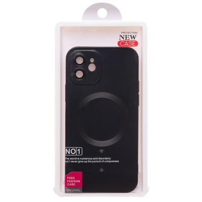 Чехол-накладка для Apple iPhone 12 (черный) - SM020 Matte SafeMag