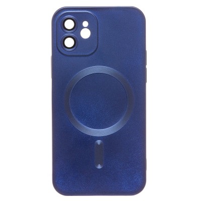 Чехол-накладка для Apple iPhone 12 (темно-синий) - SM020 Matte SafeMag