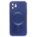 Чехол-накладка для Apple iPhone 12 (темно-синий) - SM020 Matte SafeMag