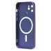 Чехол-накладка для Apple iPhone 12 (темно-синий) - SM020 Matte SafeMag