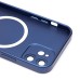 Чехол-накладка для Apple iPhone 12 (темно-синий) - SM020 Matte SafeMag