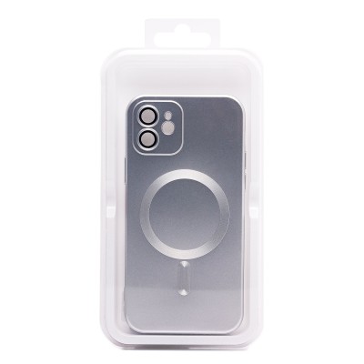 Чехол-накладка для Apple iPhone 12 (титановый) - SM020 Matte SafeMag