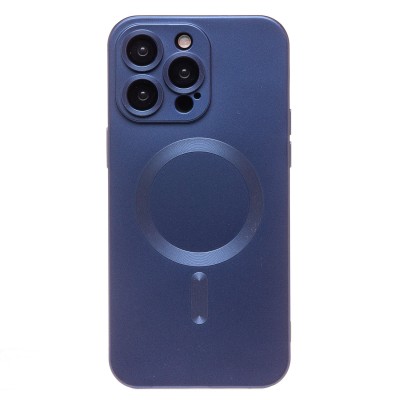 Чехол-накладка для Apple iPhone 15 Pro Max (темно-синий) - SM020 Matte SafeMag