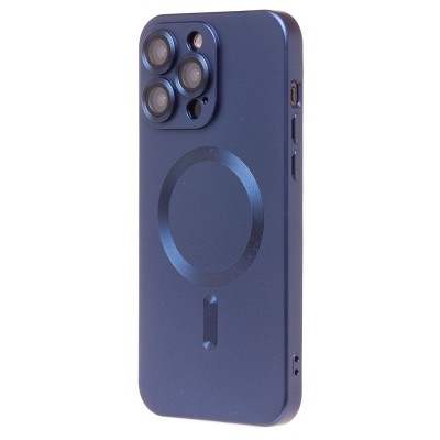 Чехол-накладка для Apple iPhone 15 Pro Max (темно-синий) - SM020 Matte SafeMag