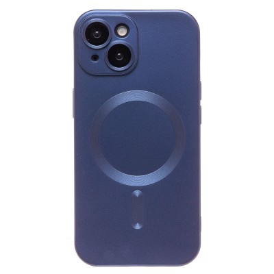 Чехол-накладка для Apple iPhone 15 (темно-синий) - SM020 Matte SafeMag