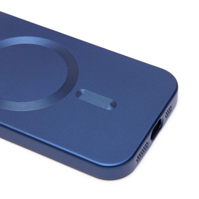 Чехол-накладка для Apple iPhone 15 (темно-синий) - SM020 Matte SafeMag