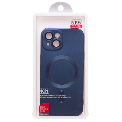 Чехол-накладка для Apple iPhone 15 (темно-синий) - SM020 Matte SafeMag