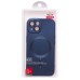 Чехол-накладка для Apple iPhone 15 (темно-синий) - SM020 Matte SafeMag