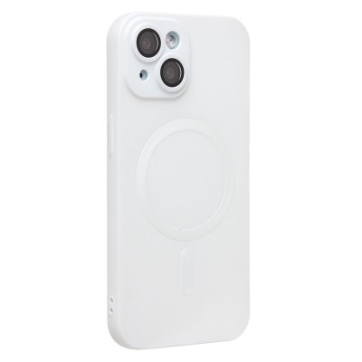 Чехол-накладка для Apple iPhone 15 (белый) - SM020 Matte SafeMag