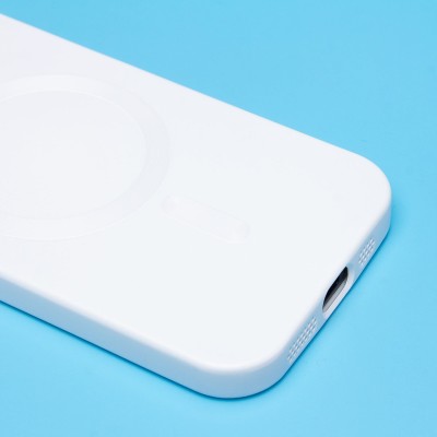 Чехол-накладка для Apple iPhone 15 (белый) - SM020 Matte SafeMag