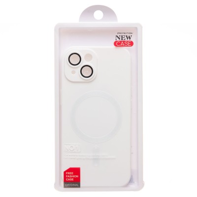 Чехол-накладка для Apple iPhone 15 (белый) - SM020 Matte SafeMag