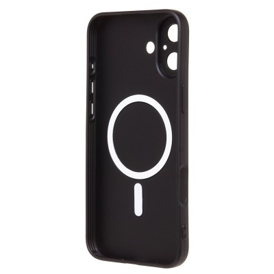 Чехол-накладка для Apple iPhone 16 Plus (черный) - SM020 Matte SafeMag