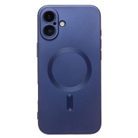 Чехол-накладка для Apple iPhone 16 Plus (темно-синий) - SM020 Matte SafeMag