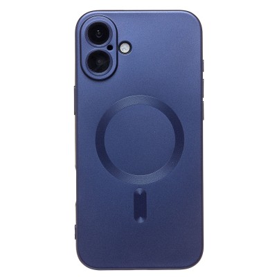 Чехол-накладка для Apple iPhone 16 Plus (темно-синий) - SM020 Matte SafeMag