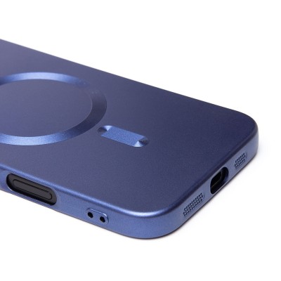 Чехол-накладка для Apple iPhone 16 Plus (темно-синий) - SM020 Matte SafeMag