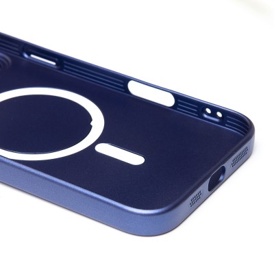 Чехол-накладка для Apple iPhone 16 Pro Max (темно-синий) - SM020 Matte SafeMag