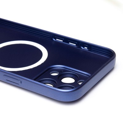 Чехол-накладка для Apple iPhone 16 Pro Max (темно-синий) - SM020 Matte SafeMag