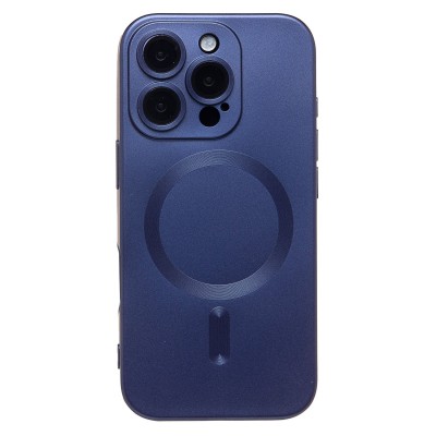 Чехол-накладка для Apple iPhone 16 Pro (темно-синий) - SM020 Matte SafeMag