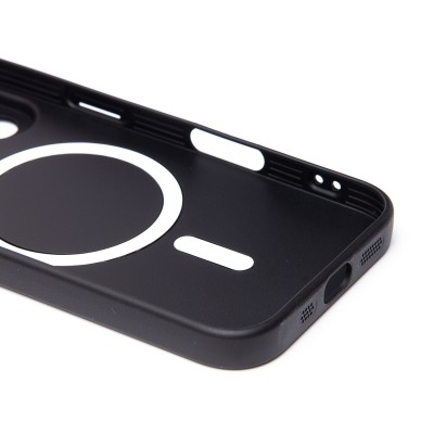 Чехол-накладка для Apple iPhone 16 (черный) - SM020 Matte SafeMag