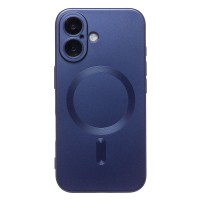 Чехол-накладка для Apple iPhone 16 (темно-синий) - SM020 Matte SafeMag