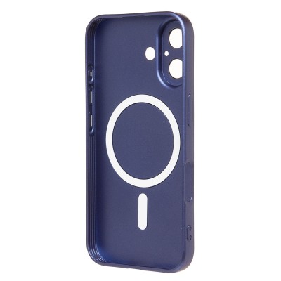 Чехол-накладка для Apple iPhone 16 (темно-синий) - SM020 Matte SafeMag